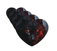 4 Pcs Car Air Fresheners Hanging Fragrance Scented Cards for SUV Big black wolf with red eyes Car Aromatherapy Tablets Auto Interior Mirror Pendant for Bedroom Wardrobe Shoe Cabinet