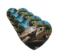 4 Pcs Car Air Fresheners Hanging Fragrance Scented Cards for SUV Big turtle and palm trees Car Aromatherapy Tablets Auto Interior Mirror Pendant for Bedroom Wardrobe Shoe Cabinet
