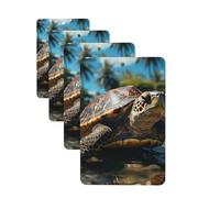 4 Pcs Car Air Fresheners Hanging Fragrance Scented Cards for SUV Big turtle and palm trees Car Aromatherapy Tablets Auto Interior Mirror Pendant for Bedroom Wardrobe Shoe Cabinet