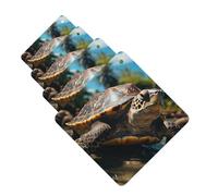 4 Pcs Car Air Fresheners Hanging Fragrance Scented Cards for SUV Big turtle and palm trees Car Aromatherapy Tablets Auto Interior Mirror Pendant for Bedroom Wardrobe Shoe Cabinet