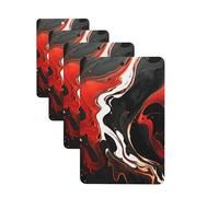 4 Pcs Car Air Fresheners Hanging Fragrance Scented Cards for SUV black and red marble Car Aromatherapy Tablets Auto Interior Mirror Pendant for Bedroom Wardrobe Shoe Cabinet
