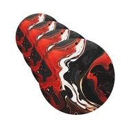 4 Pcs Car Air Fresheners Hanging Fragrance Scented Cards for SUV black and red marble Car Aromatherapy Tablets Auto Interior Mirror Pendant for Bedroom Wardrobe Shoe Cabinet