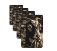 4 Pcs Car Air Fresheners Hanging Fragrance Scented Cards for SUV Black and White Goat Car Aromatherapy Tablets Auto Interior Mirror Pendant for Bedroom Wardrobe Shoe Cabinet