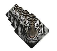 4 Pcs Car Air Fresheners Hanging Fragrance Scented Cards for SUV Black and White Tiger Car Aromatherapy Tablets Auto Interior Mirror Pendant for Bedroom Wardrobe Shoe Cabinet