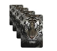 4 Pcs Car Air Fresheners Hanging Fragrance Scented Cards for SUV Black and White Tiger Car Aromatherapy Tablets Auto Interior Mirror Pendant for Bedroom Wardrobe Shoe Cabinet