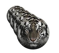 4 Pcs Car Air Fresheners Hanging Fragrance Scented Cards for SUV Black and White Tiger Car Aromatherapy Tablets Auto Interior Mirror Pendant for Bedroom Wardrobe Shoe Cabinet