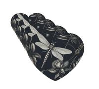 4 Pcs Car Air Fresheners Hanging Fragrance Scented Cards for SUV Black flowers and dragonfly Car Aromatherapy Tablets Auto Interior Mirror Pendant for Bedroom Wardrobe Shoe Cabinet
