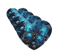 4 Pcs Car Air Fresheners Hanging Fragrance Scented Cards for SUV Blue Butterfly and Moon Car Aromatherapy Tablets Auto Interior Mirror Pendant for Bedroom Wardrobe Shoe Cabinet