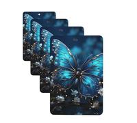 4 Pcs Car Air Fresheners Hanging Fragrance Scented Cards for SUV Blue Butterfly and Moon Car Aromatherapy Tablets Auto Interior Mirror Pendant for Bedroom Wardrobe Shoe Cabinet