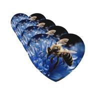 4 Pcs Car Air Fresheners Hanging Fragrance Scented Cards for SUV Blue Flower Bee Car Aromatherapy Tablets Auto Interior Mirror Pendant for Bedroom Wardrobe Shoe Cabinet
