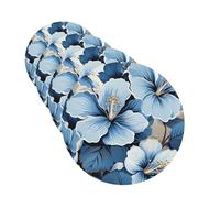 4 Pcs Car Air Fresheners Hanging Fragrance Scented Cards for SUV Blue hibiscus flower Car Aromatherapy Tablets Auto Interior Mirror Pendant for Bedroom Wardrobe Shoe Cabinet
