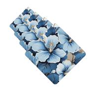 4 Pcs Car Air Fresheners Hanging Fragrance Scented Cards for SUV Blue hibiscus flower Car Aromatherapy Tablets Auto Interior Mirror Pendant for Bedroom Wardrobe Shoe Cabinet
