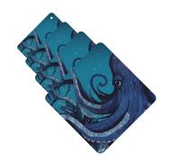 4 Pcs Car Air Fresheners Hanging Fragrance Scented Cards for SUV Blue octopus tentacles illustration Car Aromatherapy Tablets Auto Interior Mirror Pendant for Bedroom Wardrobe Shoe Cabinet