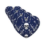 4 Pcs Car Air Fresheners Hanging Fragrance Scented Cards for SUV Blue skull and bones Car Aromatherapy Tablets Auto Interior Mirror Pendant for Bedroom Wardrobe Shoe Cabinet