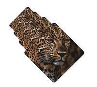 4 Pcs Car Air Fresheners Hanging Fragrance Scented Cards for SUV Brown Leopard Image Car Aromatherapy Tablets Auto Interior Mirror Pendant for Bedroom Wardrobe Shoe Cabinet