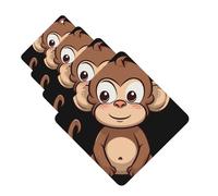 4 Pcs Car Air Fresheners Hanging Fragrance Scented Cards for SUV Cartoon brown monkey Car Aromatherapy Tablets Auto Interior Mirror Pendant for Bedroom Wardrobe Shoe Cabinet