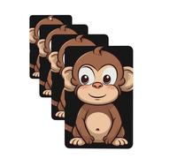 4 Pcs Car Air Fresheners Hanging Fragrance Scented Cards for SUV Cartoon brown monkey Car Aromatherapy Tablets Auto Interior Mirror Pendant for Bedroom Wardrobe Shoe Cabinet