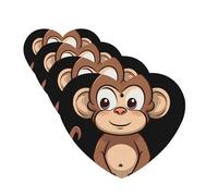 4 Pcs Car Air Fresheners Hanging Fragrance Scented Cards for SUV Cartoon brown monkey Car Aromatherapy Tablets Auto Interior Mirror Pendant for Bedroom Wardrobe Shoe Cabinet