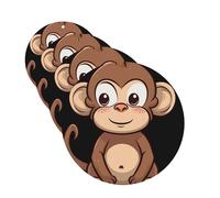 4 Pcs Car Air Fresheners Hanging Fragrance Scented Cards for SUV Cartoon brown monkey Car Aromatherapy Tablets Auto Interior Mirror Pendant for Bedroom Wardrobe Shoe Cabinet