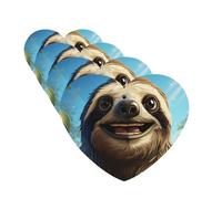 4 Pcs Car Air Fresheners Hanging Fragrance Scented Cards for SUV Cartoon Funny sloth Car Aromatherapy Tablets Auto Interior Mirror Pendant for Bedroom Wardrobe Shoe Cabinet