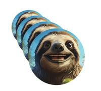 4 Pcs Car Air Fresheners Hanging Fragrance Scented Cards for SUV Cartoon Funny sloth Car Aromatherapy Tablets Auto Interior Mirror Pendant for Bedroom Wardrobe Shoe Cabinet