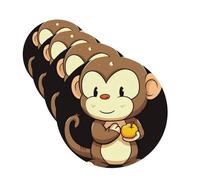 4 Pcs Car Air Fresheners Hanging Fragrance Scented Cards for SUV Cartoon monkey holding fruit Car Aromatherapy Tablets Auto Interior Mirror Pendant for Bedroom Wardrobe Shoe Cabinet