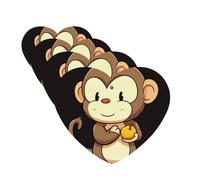 4 Pcs Car Air Fresheners Hanging Fragrance Scented Cards for SUV Cartoon monkey holding fruit Car Aromatherapy Tablets Auto Interior Mirror Pendant for Bedroom Wardrobe Shoe Cabinet