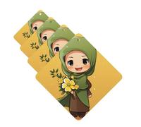4 Pcs Car Air Fresheners Hanging Fragrance Scented Cards for SUV Cartoon Muslim Girl Car Aromatherapy Tablets Auto Interior Mirror Pendant for Bedroom Wardrobe Shoe Cabinet
