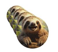 4 Pcs Car Air Fresheners Hanging Fragrance Scented Cards for SUV Cartoon sloth Car Aromatherapy Tablets Auto Interior Mirror Pendant for Bedroom Wardrobe Shoe Cabinet