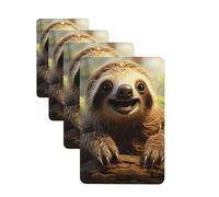 4 Pcs Car Air Fresheners Hanging Fragrance Scented Cards for SUV Cartoon sloth Car Aromatherapy Tablets Auto Interior Mirror Pendant for Bedroom Wardrobe Shoe Cabinet