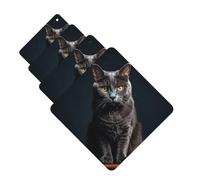 4 Pcs Car Air Fresheners Hanging Fragrance Scented Cards for SUV Cat on Table Car Aromatherapy Tablets Auto Interior Mirror Pendant for Bedroom Wardrobe Shoe Cabinet