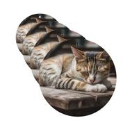 4 Pcs Car Air Fresheners Hanging Fragrance Scented Cards for SUV Cat Sleeping Car Aromatherapy Tablets Auto Interior Mirror Pendant for Bedroom Wardrobe Shoe Cabinet