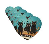 4 Pcs Car Air Fresheners Hanging Fragrance Scented Cards for SUV Cats lying on the piano keyboard Car Aromatherapy Tablets Auto Interior Mirror Pendant for Bedroom Wardrobe Shoe Cabinet