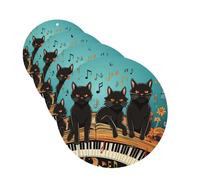 4 Pcs Car Air Fresheners Hanging Fragrance Scented Cards for SUV Cats lying on the piano keyboard Car Aromatherapy Tablets Auto Interior Mirror Pendant for Bedroom Wardrobe Shoe Cabinet