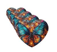 4 Pcs Car Air Fresheners Hanging Fragrance Scented Cards for SUV Color butterfly background Car Aromatherapy Tablets Auto Interior Mirror Pendant for Bedroom Wardrobe Shoe Cabinet