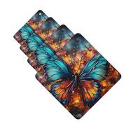 4 Pcs Car Air Fresheners Hanging Fragrance Scented Cards for SUV Color butterfly background Car Aromatherapy Tablets Auto Interior Mirror Pendant for Bedroom Wardrobe Shoe Cabinet