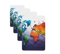 4 Pcs Car Air Fresheners Hanging Fragrance Scented Cards for SUV Color world map Car Aromatherapy Tablets Auto Interior Mirror Pendant for Bedroom Wardrobe Shoe Cabinet