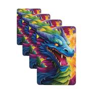 4 Pcs Car Air Fresheners Hanging Fragrance Scented Cards for SUV Colorful of Dragons Car Aromatherapy Tablets Auto Interior Mirror Pendant for Bedroom Wardrobe Shoe Cabinet