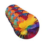 4 Pcs Car Air Fresheners Hanging Fragrance Scented Cards for SUV Colorful Paint Splatter Art Car Aromatherapy Tablets Auto Interior Mirror Pendant for Bedroom Wardrobe Shoe Cabinet
