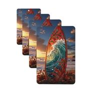 4 Pcs Car Air Fresheners Hanging Fragrance Scented Cards for SUV Colorful surfboard Car Aromatherapy Tablets Auto Interior Mirror Pendant for Bedroom Wardrobe Shoe Cabinet