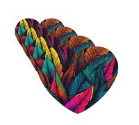 4 Pcs Car Air Fresheners Hanging Fragrance Scented Cards for SUV Colorful tropical leaves pattern Car Aromatherapy Tablets Auto Interior Mirror Pendant for Bedroom Wardrobe Shoe Cabinet