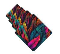 4 Pcs Car Air Fresheners Hanging Fragrance Scented Cards for SUV Colorful tropical leaves pattern Car Aromatherapy Tablets Auto Interior Mirror Pendant for Bedroom Wardrobe Shoe Cabinet