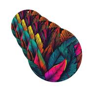4 Pcs Car Air Fresheners Hanging Fragrance Scented Cards for SUV Colorful tropical leaves pattern Car Aromatherapy Tablets Auto Interior Mirror Pendant for Bedroom Wardrobe Shoe Cabinet