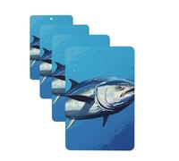 4 Pcs Car Air Fresheners Hanging Fragrance Scented Cards for SUV Colorful Tuna Car Aromatherapy Tablets Auto Interior Mirror Pendant for Bedroom Wardrobe Shoe Cabinet