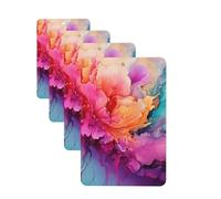 4 Pcs Car Air Fresheners Hanging Fragrance Scented Cards for SUV Colorful Watercolor Painting Car Aromatherapy Tablets Auto Interior Mirror Pendant for Bedroom Wardrobe Shoe Cabinet