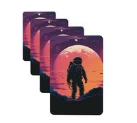 4 Pcs Car Air Fresheners Hanging Fragrance Scented Cards for SUV Cool Astronaut Car Aromatherapy Tablets Auto Interior Mirror Pendant for Bedroom Wardrobe Shoe Cabinet