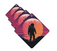 4 Pcs Car Air Fresheners Hanging Fragrance Scented Cards for SUV Cool Astronaut Car Aromatherapy Tablets Auto Interior Mirror Pendant for Bedroom Wardrobe Shoe Cabinet