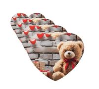 4 Pcs Car Air Fresheners Hanging Fragrance Scented Cards for SUV Cute Bear Valentine Gift Car Aromatherapy Tablets Auto Interior Mirror Pendant for Bedroom Wardrobe Shoe Cabinet