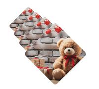 4 Pcs Car Air Fresheners Hanging Fragrance Scented Cards for SUV Cute Bear Valentine Gift Car Aromatherapy Tablets Auto Interior Mirror Pendant for Bedroom Wardrobe Shoe Cabinet