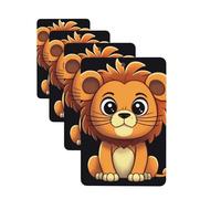 4 Pcs Car Air Fresheners Hanging Fragrance Scented Cards for SUV Cute cartoon lion Car Aromatherapy Tablets Auto Interior Mirror Pendant for Bedroom Wardrobe Shoe Cabinet